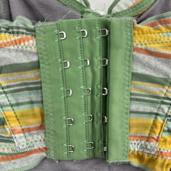 Urban Outfitters - Out From Under -  Green Striped Bustier Bralette Top - Picture 3 of 8
